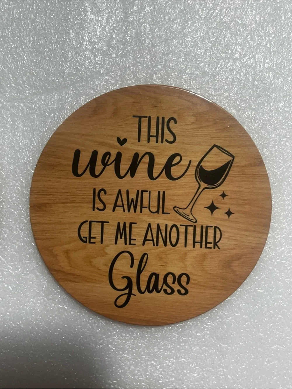 Schitts Creek Set of 6 Round Wood Drink Coasters – with Holder